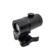 Patriot Optics Collaborare 3X Magnifier W Flip To Side Mount, Matte Black, 3x, PO-M-3XC