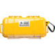Pelican 1030 Micro Watertight Dry Box, 7.50x3.87x2.43in, Solid Yellow w/Carabiner, 1030-025-240