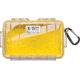 Pelican 1040 Micro Watertight Crushproof Dry Box, 7.50x5.06x2.12in, Clear w/ Yellow Liner, 1040-027-100
