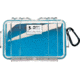 Pelican 1050 Micro Watertight Crushproof Dry Box, 7.50x5.06x3.12in - Clear, Blue Liner w/ Carabiner Loop