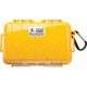 Pelican 1050 Micro Watertight Crushproof Dry Box, 7.50x5.06x3.12in - Solid Yellow w/Loop