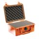 Pelican 1150 Small Protector Case, Crushproof 8.49x5.99x3.75in Dry Box w/Foam, Orange, 1150-000-150