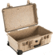 Pelican 1510 Carry On 22x13x9in Wheeled Protector Case, Desert Tan, No Foam 1510-001-190