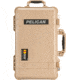 Pelican 1510 Carry On 22x13x9in Wheeled Protector Case, Desert Tan w/ Foam 1510-000-190