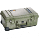 Pelican 1510 Carry On 22x13x9in Wheeled Protector Case, OD Green, No Foam 1510-001-130