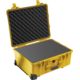 Pelican 1560 Large Crushproof Wheeled Dry Box, 22x18x10.4in, Large Yellow Case 1560 w/ Foam