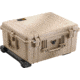 Pelican 1610 Waterproof 25x20x12in Transport Case, Desert Tan w/Wheels, Foam
