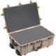 Pelican 1650 Large Crushproof Wheeled Dry Case, 30.75x20.5x11.6in, Desert Tan, w/ Foam, 1650-020-190