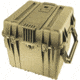 Pelican 340 Watertight Protector 18in Cube Case w/ Wheels, Padded Divider - Tan