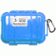 Pelican 1010 Micro Water/Crushproof Dry Box, 5.43x4.06x2.12in - Solid Blue w/Carabiner
