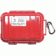 Pelican 1010 Micro Water/Crushproof Dry Box, 5.43x4.06x2.12in - Solid Red w/Carabiner