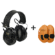 Peltor Tactical Sport Earmuffs, 20dB, 1 EA/Case, Black/Hunters Orange, MT16H210F-479-SV