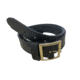Perfect Fit 1.5in Garrison Belt, Plain, Brass Plated Buckle, Black, 28in Waist, 5000-BP-28