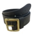Perfect Fit 1.5in Garrison Belt, Plain, Brass Buckle, Black, 38, 5000-BR-38