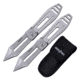 Perfect Point 2 Spear Point Throwing Knives Set, 3Cr13 Stainless Steel Stainless Steel, Satin, PP-129-2