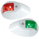 Perko LED Side Lights w/ Housing, 24V, White Epoxy Coated Housing, Red/Green, 0602DP2WHT