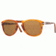 Persol PO0714 Progressive Prescription Sunglasses PO0714-96-33-5421 - Frame Color: Light Havana, Lens Diameter: 54 mm