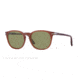 Persol PO3007S Sunglasses 902234-53 - Matte Brown Frame, Photopolar Green Lenses