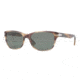 Persol PO3020S Sunglasses 980/31-5718 - Stripped Brown Frame, Green Lenses