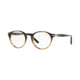 Persol PO3092V Progressive Prescription Eyeglasses, 50mm, Grad Black Striped Brown, PO3092V-9052-50-PRO