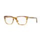 Persol PO3117V Single Vision Prescription Eyeglasses 1050-53 - Striped Brown Yellow Frame