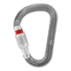 Petzl Attache Locking Pear-Shaped Carabiner With Round Stock Basket, Gray, M038AA01