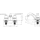 Phoenix Faucets Two Handle 4 Hybrid Bathroom Faucet With Low Arc Spout, Brushed Nickel, PF232401