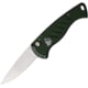 Piranha Knives Auto Fingerling Automatic Folding Knife, 2.5in, 154CM, Plain Blade, Mirror Finish, Green Aluminum Handle, P-2G