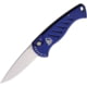 Piranha Knives Auto Fingerling Automatic Folding Knife, 2.5in, 154CM, Plain Blade, Mirror Finish, Blue Aluminum Handle, P-2B