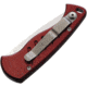 Piranha Knives Auto Fingerling Automatic Folding Knife, 2.5in, 154CM, Plain Blade, Mirror Finish, Red Aluminum Handle, P-2R