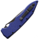 Piranha Knives Auto Predator Automatic Automatic Folding Knife, 4in, CPM S30V, Black Blade, Blue Textured Aluminum Handle, P-10BT