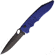 Piranha Knives Auto Predator Automatic Automatic Folding Knife, 4in, CPM S30V, Black Blade, Blue Textured Aluminum Handle, P-10BT