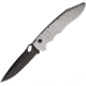 Piranha Knives Auto Predator Automatic Automatic Folding Knife, 4in, CPM S30V, Black Blade, Silver Textured Aluminum Handle, P-10ST
