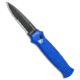 Piranha Piranha Bodyguard Automatic Knife Blue Tactical 3.3" Black Serr, Blue, CPM S30V, adult, BHQ-0489
