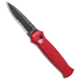 Piranha Piranha Bodyguard Automatic Knife Red Tactical 3.3" Black Serr, Red, CPM S30V, adult, BHQ-1438