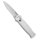 Piranha Piranha Bodyguard Automatic Knife Silver Aluminum 3.3" Stonewash Serr, Gray, CPM S30V, adult, BHQ-22892