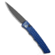 Piranha Piranha Crossfire Automatic Knife Blue Aluminum 3.1" Black P-23BT, Blue, 154CM, adult, BHQ-208148