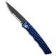 Piranha Piranha Crossfire Automatic Knife Blue Aluminum 3.1" Black Serrated P-23BTS, Blue, 154CM, adult, BHQ-208149