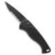 Piranha Piranha Fingerling Automatic Knife Tactical 2.5" Black Serr, Black, 154CM, adult, BHQ-23568