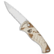 Piranha Piranha Fingerling Desert Camo Automatic Knife 2.5" Mirror Serr, Camo/Tan, 154CM, adult, BHQ-17013
