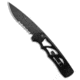 Piranha Piranha MagnaRaptor Automatic Knife Black Aluminum 3.4" Black Serrated, Black, CPM MagnaCut, adult, BHQ-218495