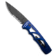 Piranha Piranha MagnaRaptor Automatic Knife Blue Aluminum 3.4" Black Serrated, Blue, CPM MagnaCut, adult, BHQ-218497