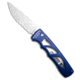 Piranha Piranha MagnaRaptor Automatic Knife Blue Aluminum 3.4" Satin Serr, Blue, CPM MagnaCut, adult, BHQ-217967