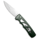 Piranha Piranha MagnaRaptor Automatic Knife Green Aluminum 3.4" Satin, Green, CPM MagnaCut, adult, BHQ-217568
