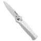 Piranha Piranha Mini-Guard Automatic Knife Silver 2.9" Stonewash, Gray, CPM S30V, adult, BHQ-22900