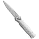 Piranha Piranha Mini-Guard Automatic Knife Silver 2.9" Stonewash Serr, Gray, CPM S30V, adult, BHQ-22899