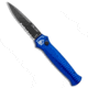 Piranha Piranha Mini-Guard Blue Tactical Automatic Knife 2.9" Black Serr, Blue, CPM S30V, adult, BHQ-2106