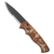 Piranha Piranha P-1 Automatic Pocket Knife Desert Camo Aluminum 3.2" Black Serr, Camo/Tan, 154CM, adult, BHQ-12942