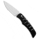 Piranha Piranha Paradox Automatic Knife Black Aluminum 3.1" Mirror Serrated P-24BKS, Black, 154CM, adult, BHQ-208164