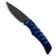 Piranha Piranha Paradox Automatic Knife Blue Aluminum 3.1" Black P-24BT, Blue, 154CM, adult, BHQ-208173